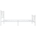 Miniatyrbilde 4 av 8: vidaXL Sengeramme i metall med hode- og fotgavl hvit 100x200 cm