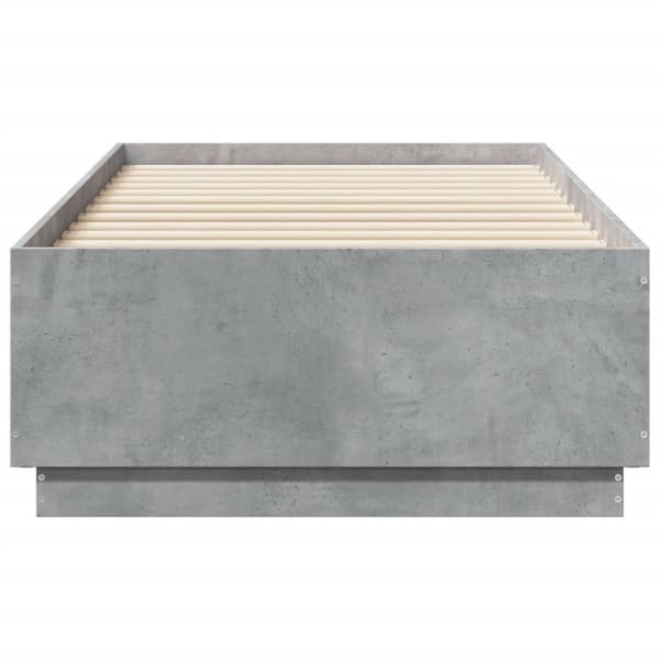 vidaXL Sängynrunko betoninharmaa 90x190 cm tekninen puu