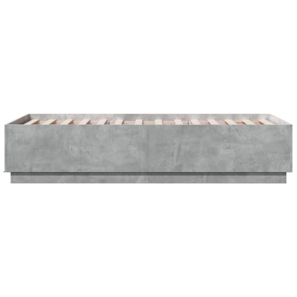 vidaXL Sängynrunko betoninharmaa 90x190 cm tekninen puu