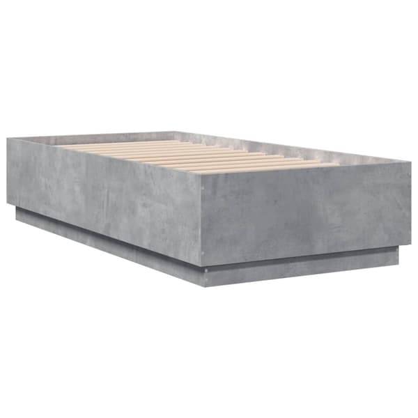 vidaXL Sängynrunko betoninharmaa 90x190 cm tekninen puu