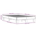 Miniatyrbilde 8 av 9: vidaXL Sengeramme brun eik 140x190 cm konstruert tre og metall