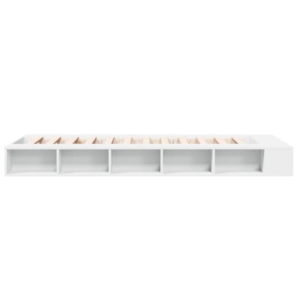 vidaXL Sengeramme hvit 75x190 cm konstruert tre