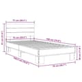 Miniatyrbilde 8 av 9: vidaXL Sengeramme røkt eik 75x190 cm konstruert tre og metall