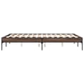 Miniatyrbilde 4 av 9: vidaXL Sengeramme brun eik 120x190 cm konstruert tre og metall