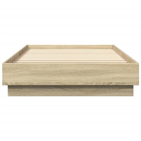 vidaXL Sengeramme uten madrass sonoma eik 100x200 cm konstruert tre