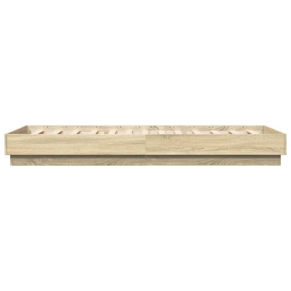 vidaXL Sengeramme uten madrass sonoma eik 100x200 cm konstruert tre