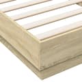 Miniatyrbilde 6 av 9: vidaXL Sengeramme uten madrass sonoma eik 100x200 cm konstruert tre