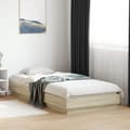 Miniatyrbilde 2 av 9: vidaXL Sengeramme uten madrass sonoma eik 100x200 cm konstruert tre