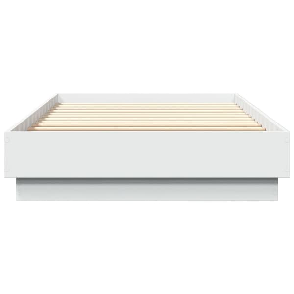 vidaXL Sengeramme hvit 100x200 cm konstruert tre