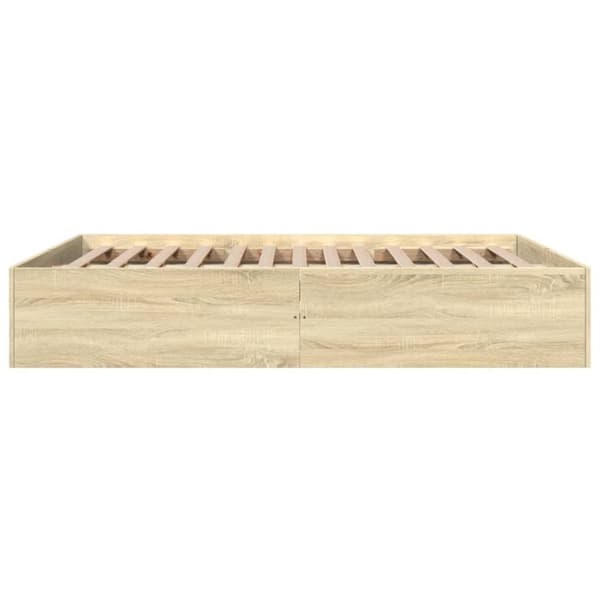 vidaXL Sengeramme sonoma eik 160x200 cm konstruert tre