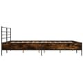 Miniatyrbilde 4 av 9: vidaXL Sengeramme røkt eik 180x200 cm konstruert tre og metall