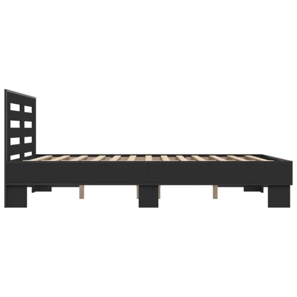 vidaXL Sengeramme svart 120x190 cm konstruert tre og metall