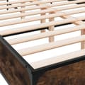 Miniatyrbilde 6 av 9: vidaXL Sengeramme røkt eik 140x200 cm konstruert tre og metall