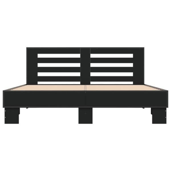 vidaXL Sengeramme svart 160x200 cm konstruert tre og metall