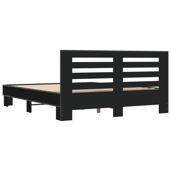 vidaXL Sengeramme svart 160x200 cm konstruert tre og metall