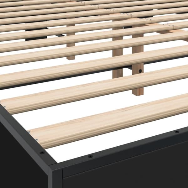 vidaXL Sengeramme svart 160x200 cm konstruert tre og metall