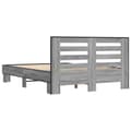Miniatyrbilde 5 av 9: vidaXL Sengeramme grå sonoma 140x190 cm konstruert tre og metall