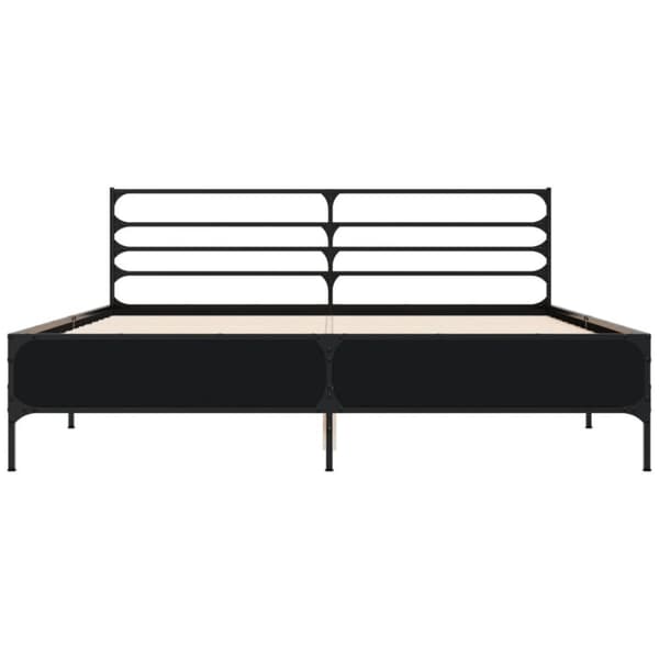 vidaXL Sengeramme svart 160x200 cm konstruert tre og metall