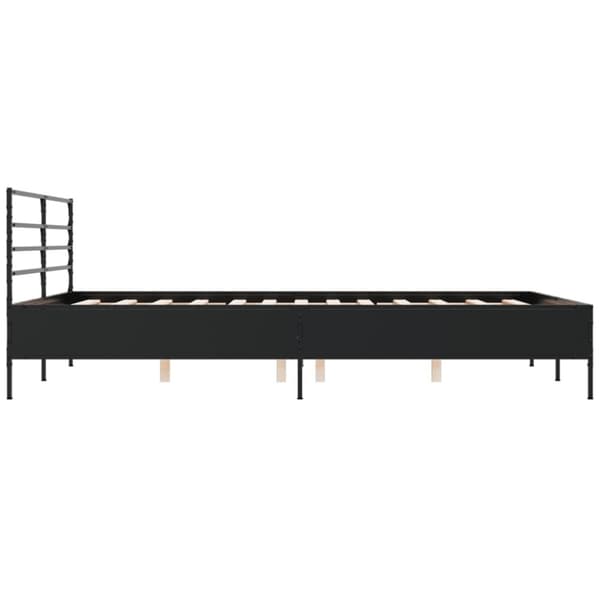 vidaXL Sengeramme svart 160x200 cm konstruert tre og metall