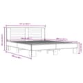 Miniatyrbilde 8 av 9: vidaXL Sengeramme brun eik 150x200 cm konstruert tre og metall
