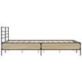 Miniatyrbilde 4 av 9: vidaXL Sengeramme sonoma eik 135x190 cm konstruert tre og metall