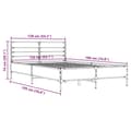 Miniatyrbilde 8 av 9: vidaXL Sengeramme sonoma eik 135x190 cm konstruert tre og metall