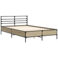 Miniatyrbilde 1 av 9: vidaXL Sengeramme sonoma eik 135x190 cm konstruert tre og metall