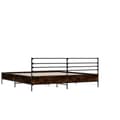 Miniatyrbilde 5 av 9: vidaXL Sengeramme brun eik 140x200 cm konstruert tre og metall