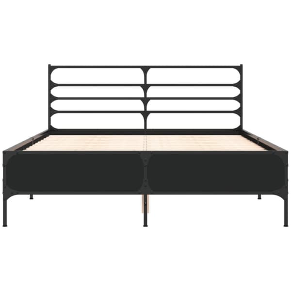 vidaXL Sengeramme svart 120x190 cm konstruert tre og metall