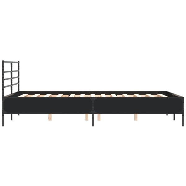 vidaXL Sengeramme svart 120x190 cm konstruert tre og metall
