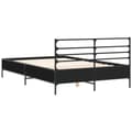 Miniatyrbilde 5 av 9: vidaXL Sengeramme svart 120x190 cm konstruert tre og metall
