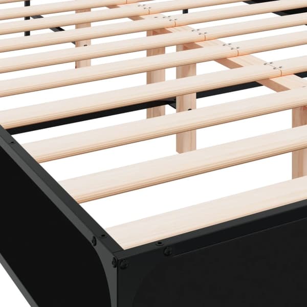 vidaXL Sengeramme svart 120x190 cm konstruert tre og metall