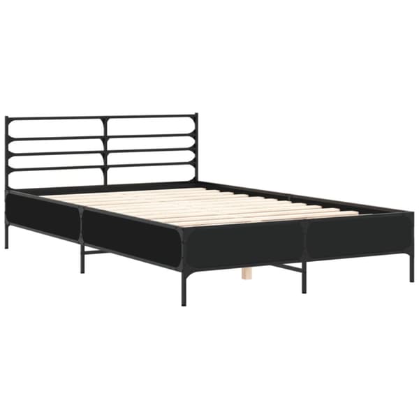 vidaXL Sengeramme svart 120x190 cm konstruert tre og metall