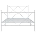 Miniatyrbilde 3 av 8: vidaXL Sengeramme i metall med hode- og fotgavl hvit 100x190 cm
