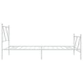Miniatyrbilde 4 av 8: vidaXL Sengeramme i metall med hode- og fotgavl hvit 100x190 cm