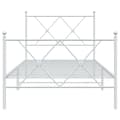 Miniatyrbilde 3 av 8: vidaXL Sengeramme i metall med hode- og fotgavl hvit 90x190 cm