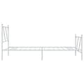Miniatyrbilde 4 av 8: vidaXL Sengeramme i metall med hode- og fotgavl hvit 90x190 cm