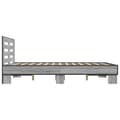 Miniatyrbilde 4 av 9: vidaXL Sengeramme grå sonoma 120x190 cm konstruert tre og metall