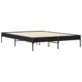 Miniatyrbilde 5 av 9: vidaXL Sengeramme svart 135x190 cm konstruert tre og metall