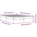 Miniatyrbilde 8 av 9: vidaXL Sengeramme svart 135x190 cm konstruert tre og metall