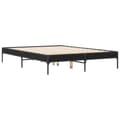 Miniatyrbilde 1 av 9: vidaXL Sengeramme svart 135x190 cm konstruert tre og metall