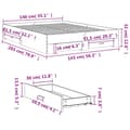 Miniatyrbilde 9 av 10: vidaXL Sengeramme med skuffer grå sonoma 140x200 cm konstruert tre
