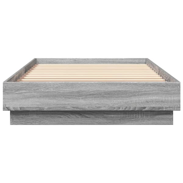 vidaXL Sängynrunko harmaa Sonoma 100x200 cm tekninen puu