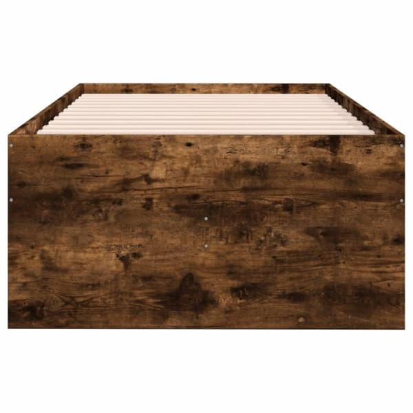 vidaXL Vuodesohva laatikoilla ei patjaa savutammi 90x200 cm