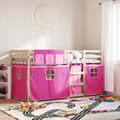 Pikkukuva 1 / 11: vidaXL Parvisänky verhoilla pinkki 75x190 cm täysi mänty