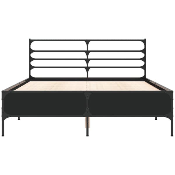 vidaXL Sengeramme svart 140x190 cm konstruert tre og metall