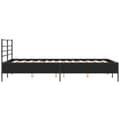 Miniatyrbilde 4 av 9: vidaXL Sengeramme svart 140x190 cm konstruert tre og metall
