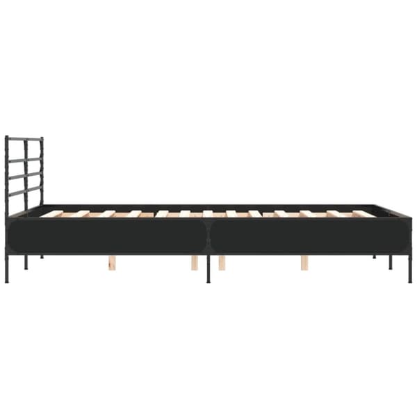vidaXL Sengeramme svart 140x190 cm konstruert tre og metall
