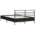 Miniatyrbilde 5 av 9: vidaXL Sengeramme svart 140x190 cm konstruert tre og metall