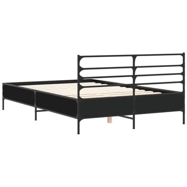 vidaXL Sengeramme svart 140x190 cm konstruert tre og metall
